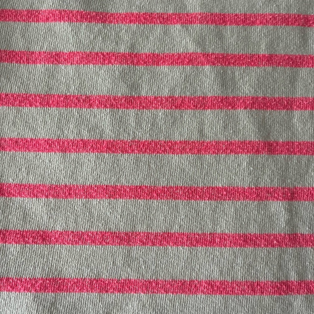 Sezane Pink and White Long Sleeve Tee with Striped Pattern - Picture 8 of 8